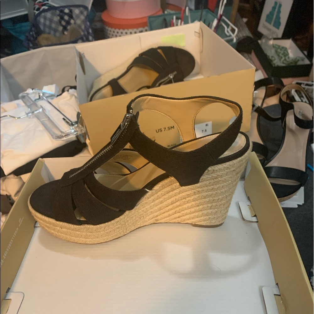 Michael kors wedge sandals 7.5 black